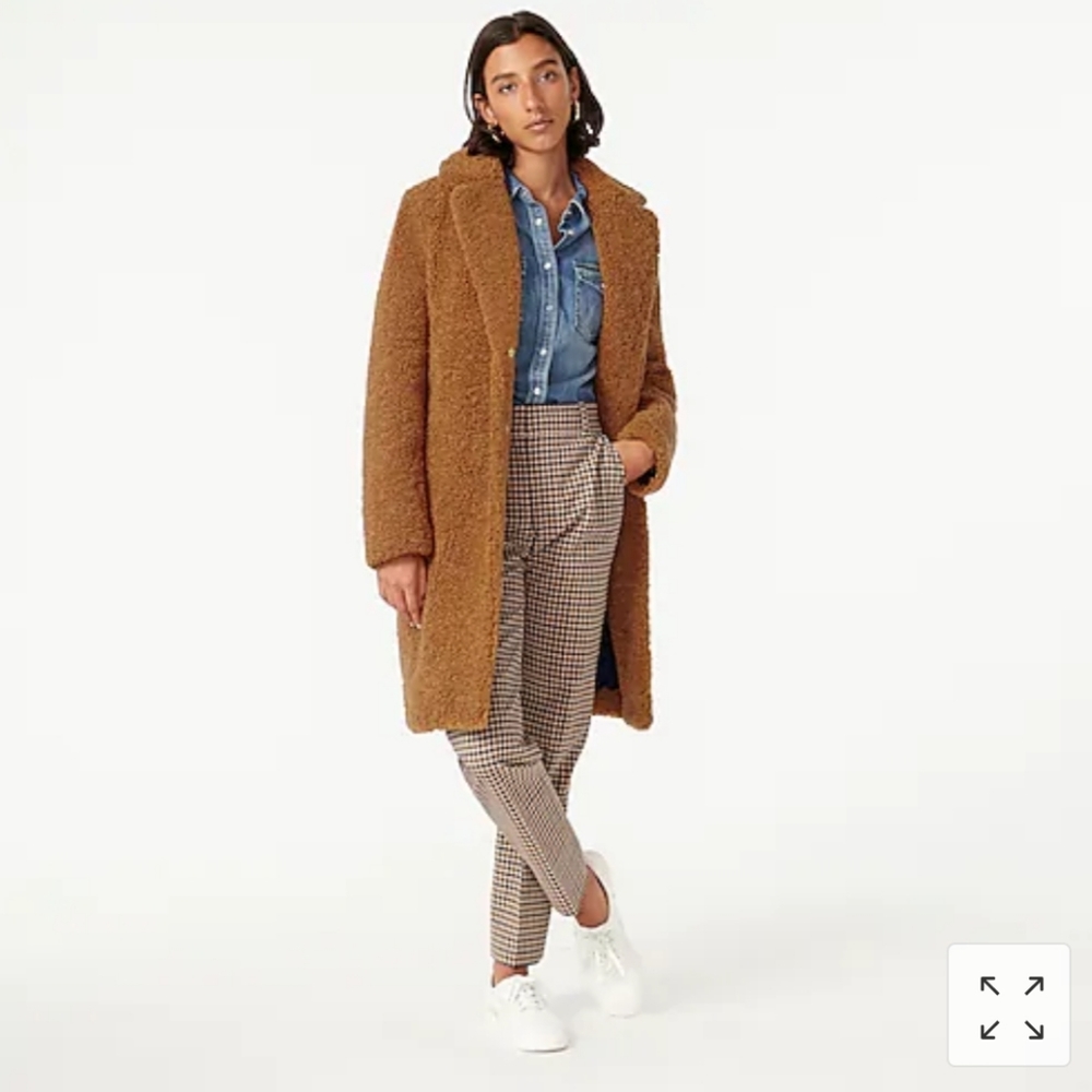 Jcrew Teddy Sherpa Topcoat